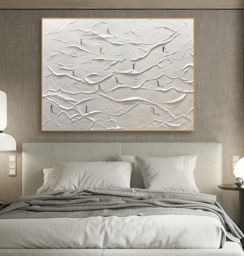 Impressionismus Werke - Snow Golf on Snowfield Wandkunst Sport White Zimmerdekoration von Messer 01